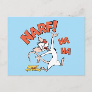 Pinky och hjärnan Pinky "Narf!" Vykort