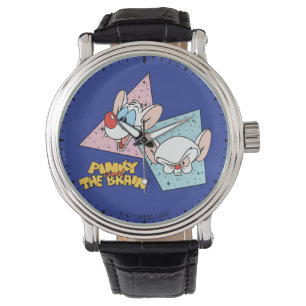 Pinky och hjärnan Retroteckengrafik Armbandsur