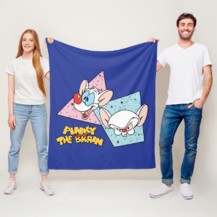 Pinky och hjärnan Retroteckengrafik Fleecefilt