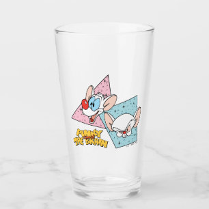 Pinky och hjärnan Retroteckengrafik Glaskopp