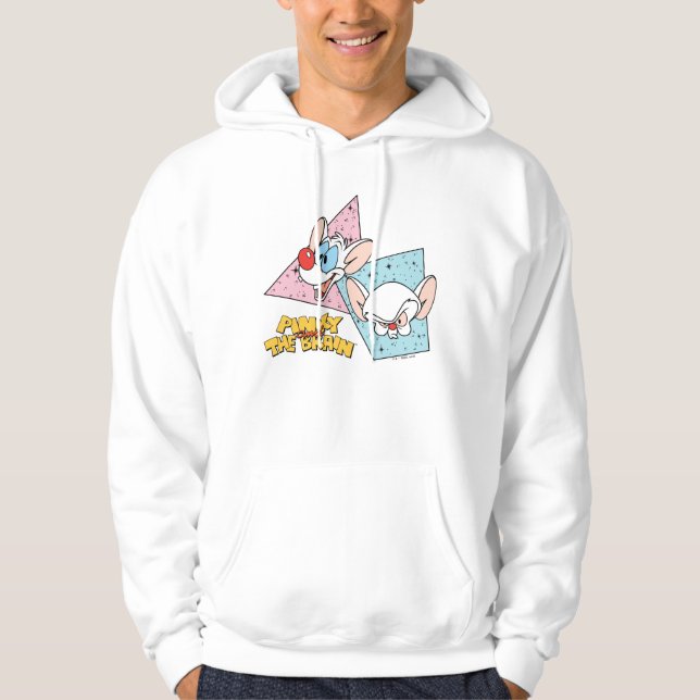 Pinky och hjärnan | Retroteckengrafik Hoodie (Framsida)