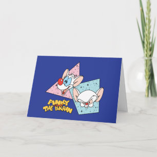 Pinky och hjärnan Retroteckengrafik Kort