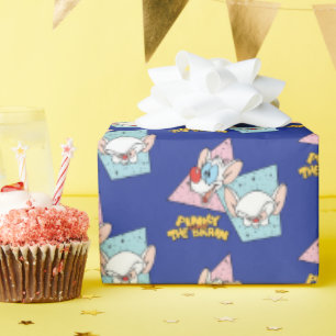 Pinky och hjärnan Retroteckengrafik Presentpapper