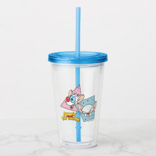 Pinky och hjärnan Retroteckengrafik Take Away Mugg