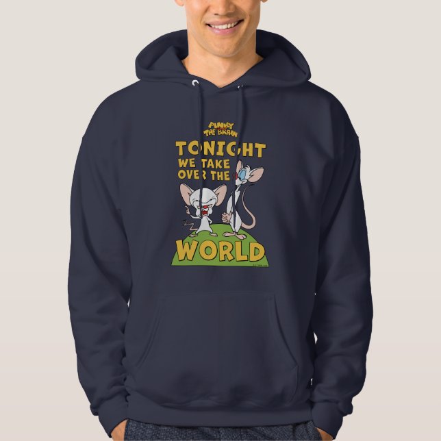 Pinky och hjärnan | Ta över världen Hoodie (Framsida)