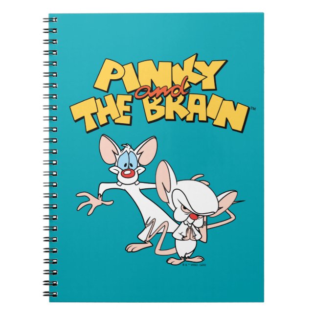 Pinky och hjärnan | Visa Logotyp Anteckningsbok (Framsidan)