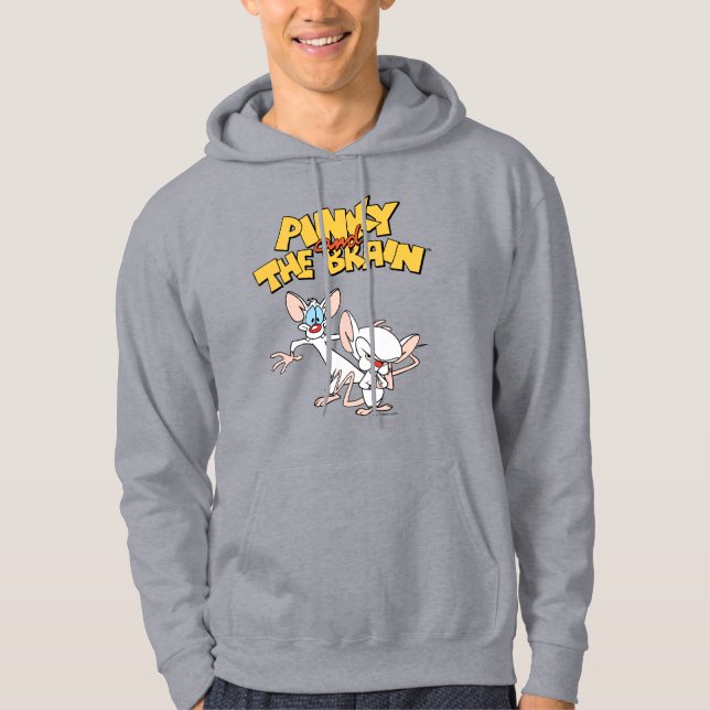 Pinky och hjärnan | Visa Logotyp Hoodie (Framsida)