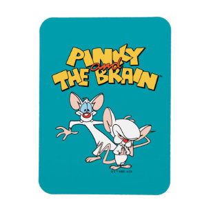 Pinky och hjärnan Visa Logotyp Magnet