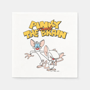 Pinky och hjärnan Visa Logotyp Pappersservett