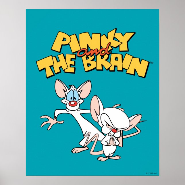 Pinky och hjärnan | Visa Logotyp Poster (Framsidan)