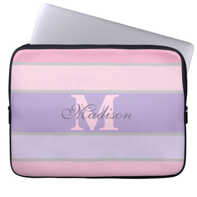 Pinky- och lila-pastel laptop fodral (Framsidan)