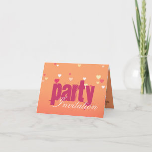 Pinky Party-inbjudningskort Inbjudan
