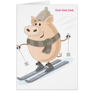 Pinky Piggy design Hälsningskort