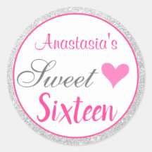 Pinky Prinsessa Rosa & Silver Glitter Sweet Sixtee