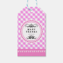 Pinky Rosa Gingham Gift Märkre