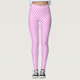 Pinky Rosa White Gingham Leggings