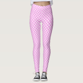 Pinky Rosa White Gingham Leggings