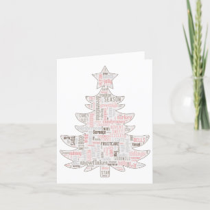 Pinky shabby chic Julgran-kort Helgkort
