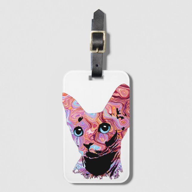 Pinky Sphynx Cat 683 Bagagebricka (Framsida vertikal)