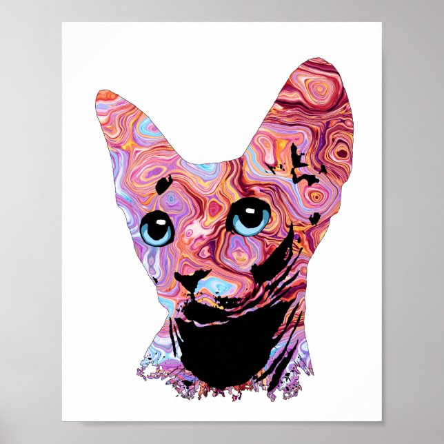 Pinky Sphynx Cat 683 Poster (Framsidan)