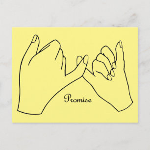 Pinky Swear Promise Postcard Inbjudan Vykort