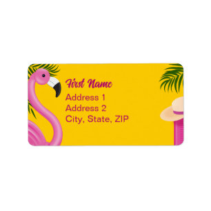 Pinky Validation Vacation Adress Adressetikett