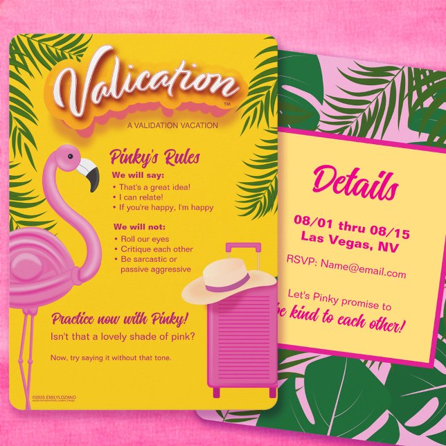 Pinky Validation Vacation-inbjudan Inbjudningar (Skapare uppladdad)