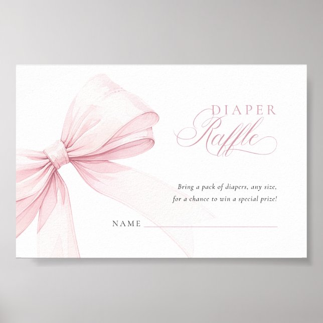 Pinkypert Diaperlotteri - Digital nedladdningsbar  Poster (Framsidan)