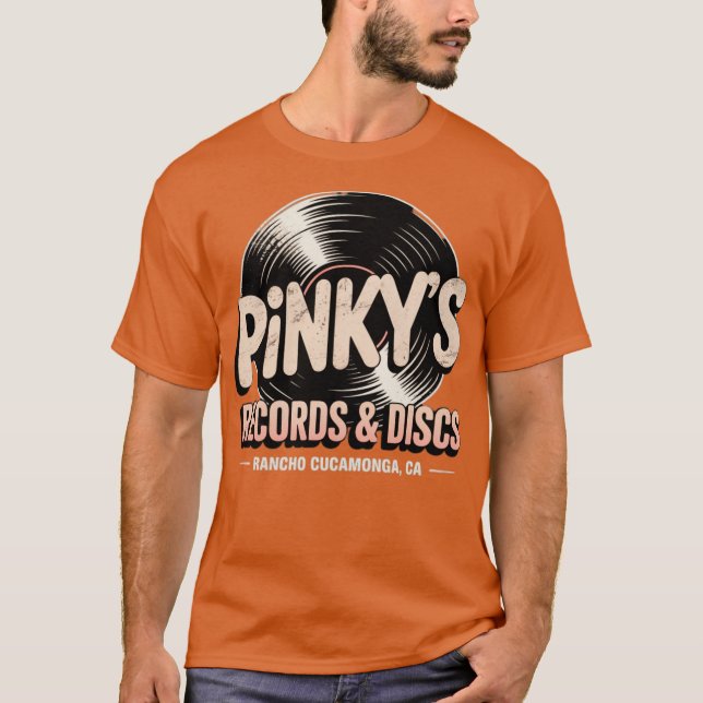 Pinkys poster och diskar t shirt (Framsida)