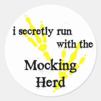 PinMockingHerd Runt Klistermärke