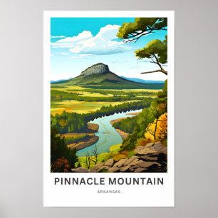 Pinnacle Mountain Arkansas Travel Skriv ut Poster