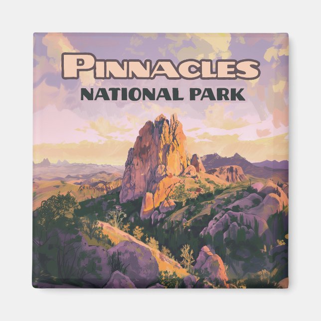 Pinnacles National Park Buttes California Card Magnet (Framsidan)