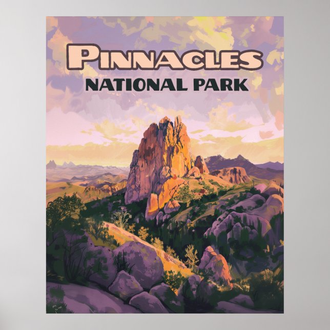 Pinnacles National Park Buttes California Poster (Framsidan)