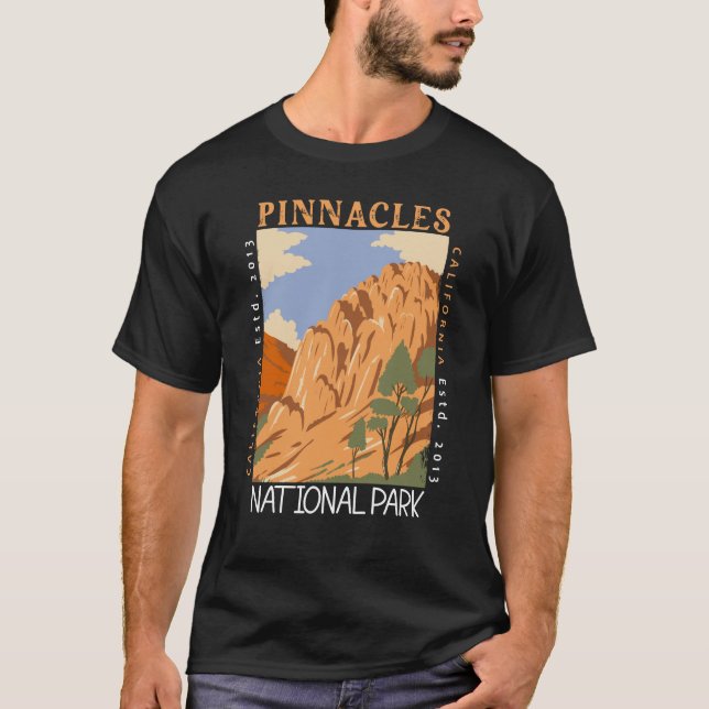 Pinnacles National Park California Distress T Shirt (Framsida)