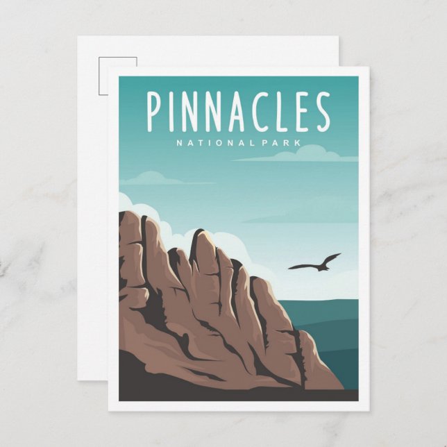 Pinnacles National Park California Travel Vykort (Fram/baksida)