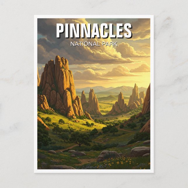 Pinnacles National Park California Travel Vykort (Framsida)