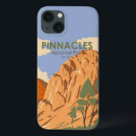 Pinnacles National Park California Vintage<br><div class="desc">Konstruktion för vektorgrafik med knappnålar. Parken är en amerikansk nationalpark som skyddar ett bergsområde öster i Salinasdalen i centrala Kalifornien.</div>