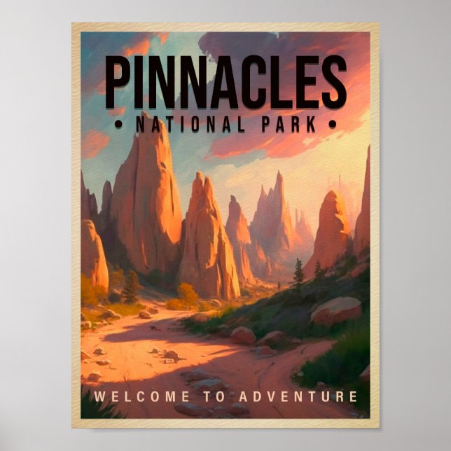 Pinnacles National Park California Vintage Poster (Framsidan)