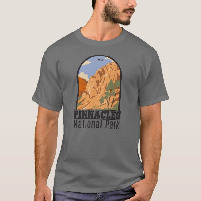Pinnacles National Park California Vintage T Shirt (Framsida)