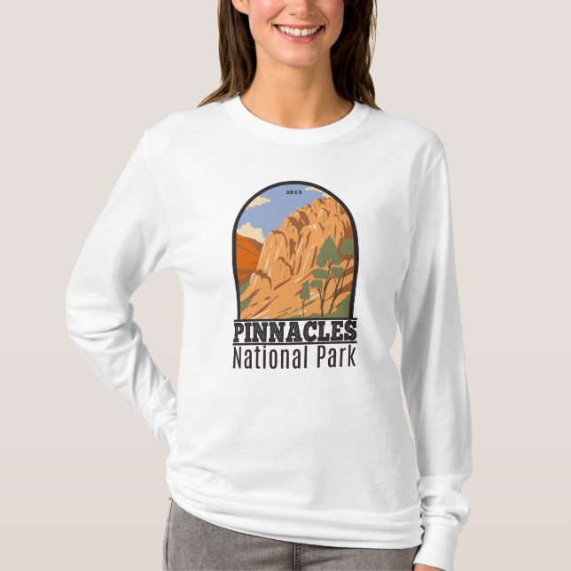 Pinnacles National Park California Vintage T-Shirt (Framsida)