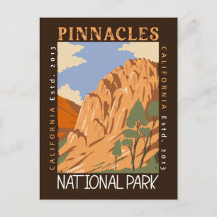 Pinnacles National Park Kalifornien Distressed Vykort