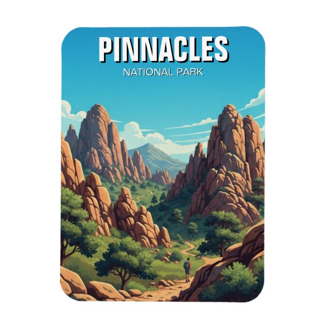Pinnacles National Park Kalifornien Resa Magnet (Vertikal)