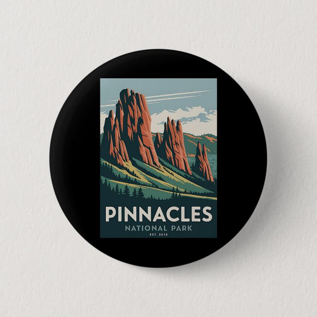 Pinnacles National Park Vintage Camping Vandring M Knapp (Framsida)