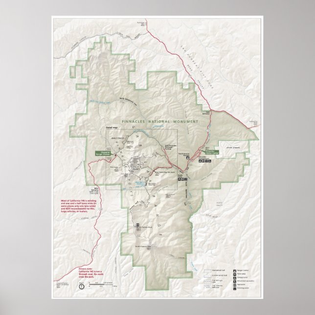 Pinnacles nationalmonument poster (Framsidan)