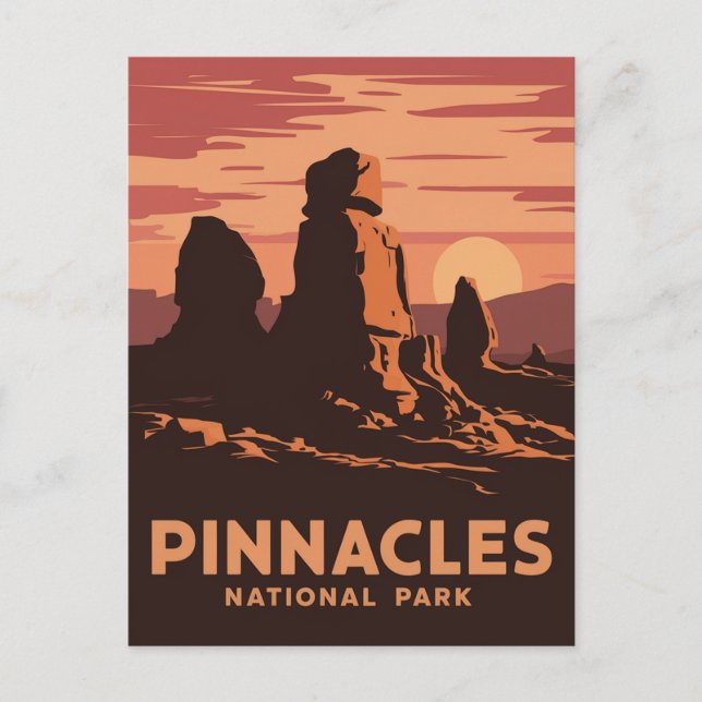 Pinnacles nationalpark helg vykort (Framsida)