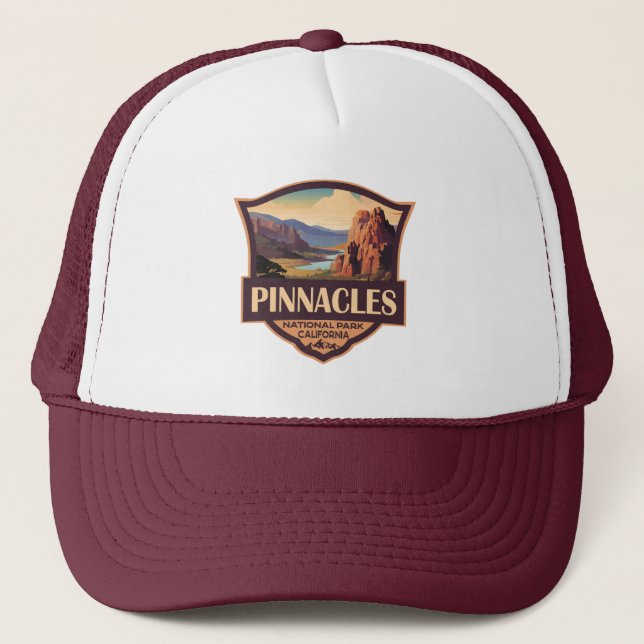 Pinnacles nationalpark Illustration Travel Art Keps (Framsida)