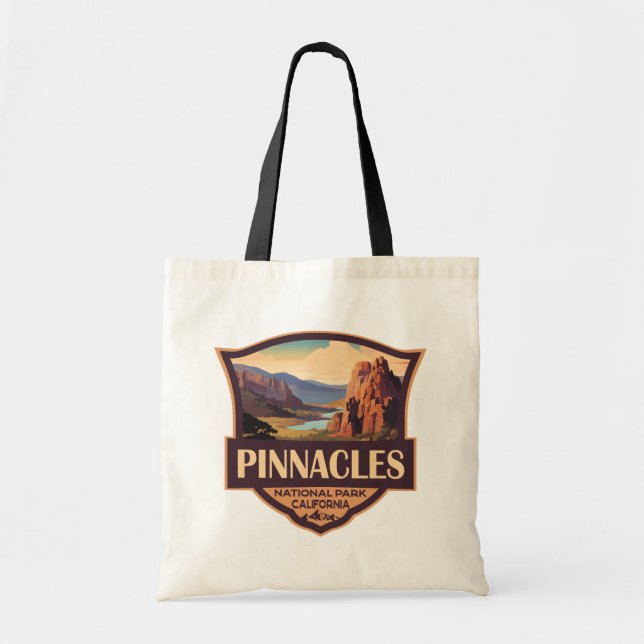 Pinnacles nationalpark Illustration Travel Art Tygkasse (Framsidan)