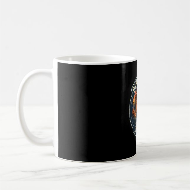 Pinnacles nationalpark Kalifornien retro vandring Kaffemugg (Vänster)