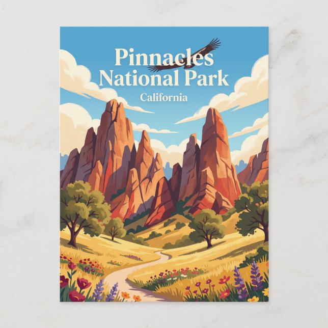 Pinnacles nationalpark Kalifornien Vykort (Framsida)