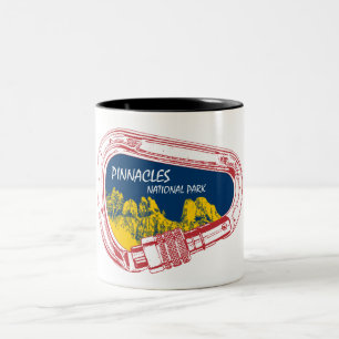 Pinnacles nationalpark klättra upp med Carabiner Två-Tonad Mugg